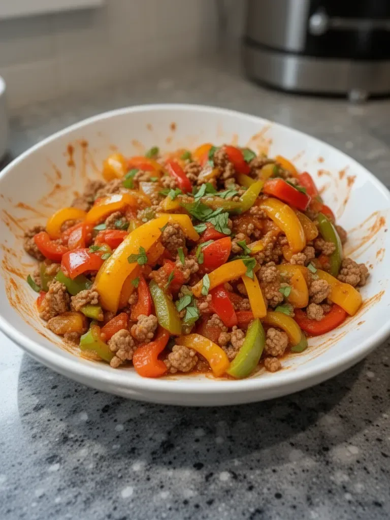 Ground Turkey and Peppers