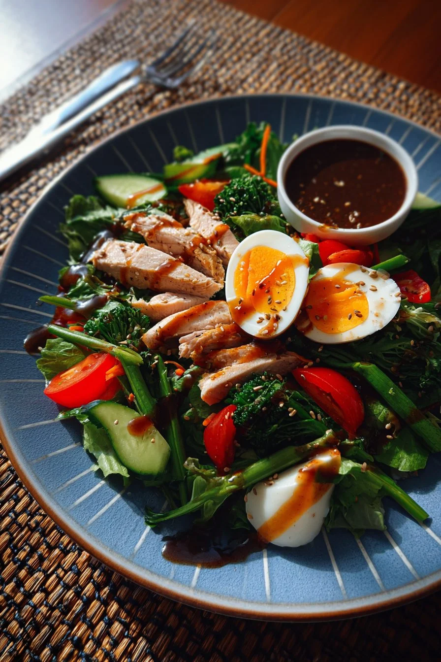 Salad with Asian Dressing (High Protein)