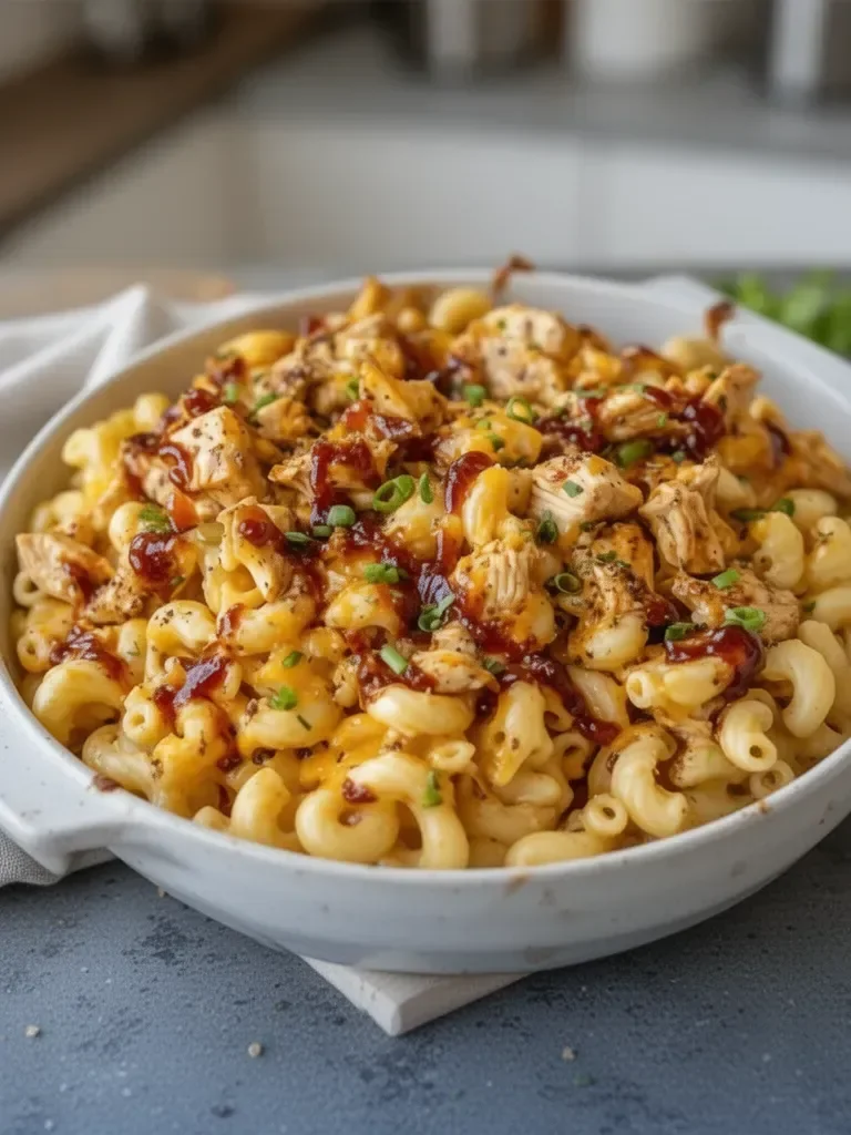 High-Protein Honey BBQ Chicken Mac & Cheese