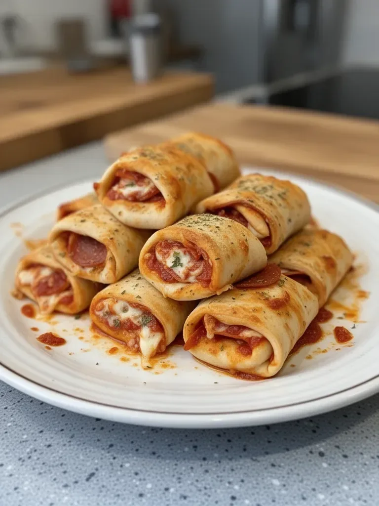 High Protein Pepperoni Pizza Rolls