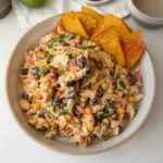 High-Protein Southwest Chicken Salad with fresh vegetables and grilled chicken