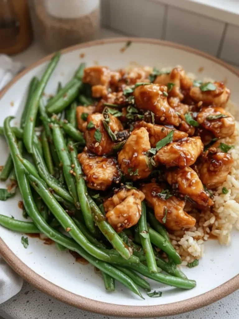 Honey Garlic Chicken with Green Beans