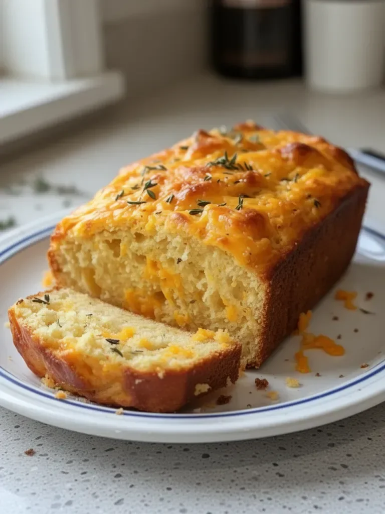 Irresistibly Easy Cheddar Cheese Quick Bread