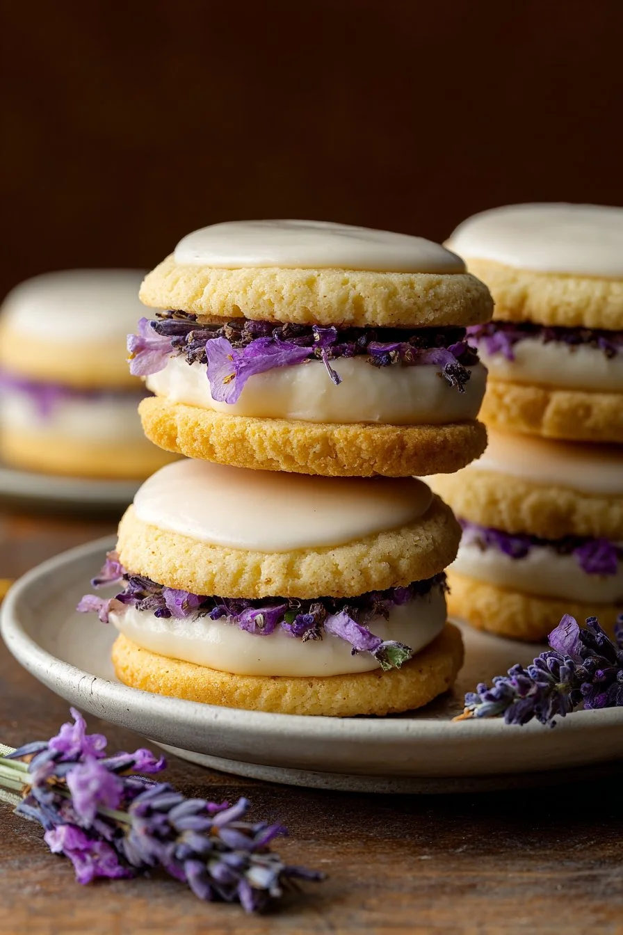 Lemon Lavender Sandwich Cookies