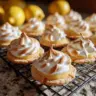 Lemon Meringue Pie Cookies garnished with meringue and lemon zest
