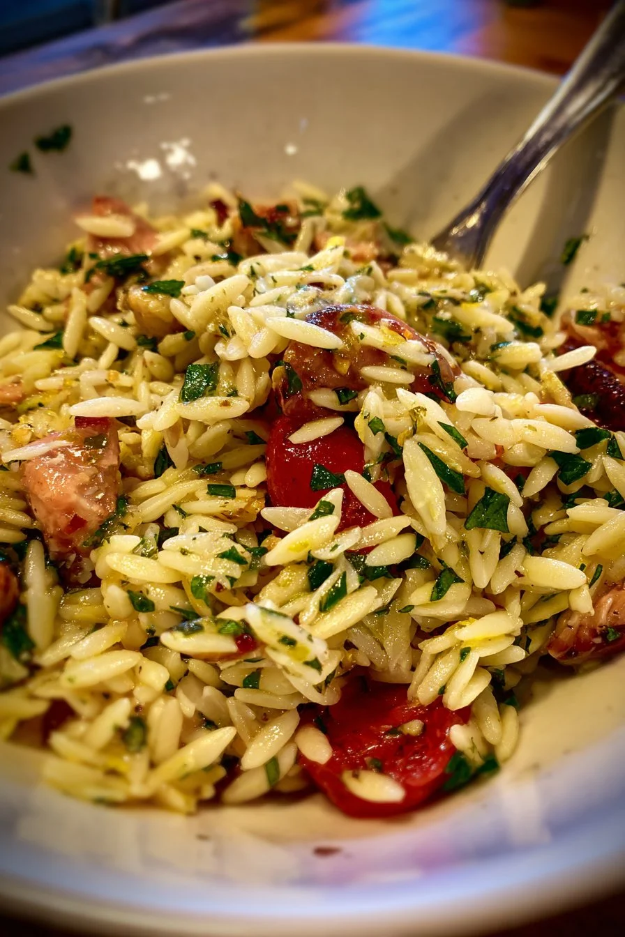 Lemon Orzo Pasta Salad