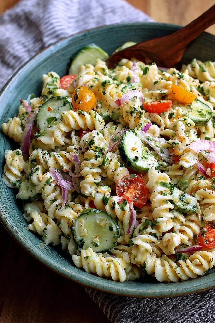 Light Cucumber Pasta Salad