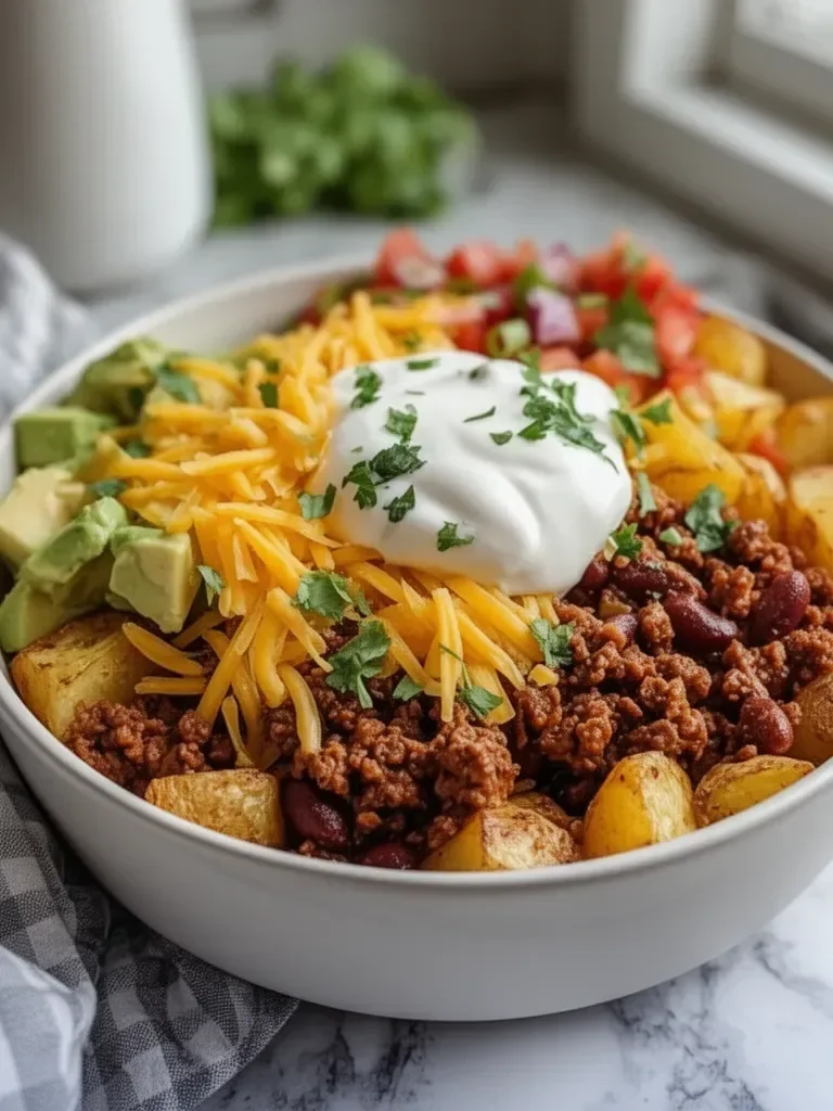 Loaded Potato Taco Bowl