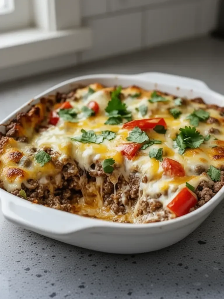 Low Carb Philly Cheesesteak Casserole