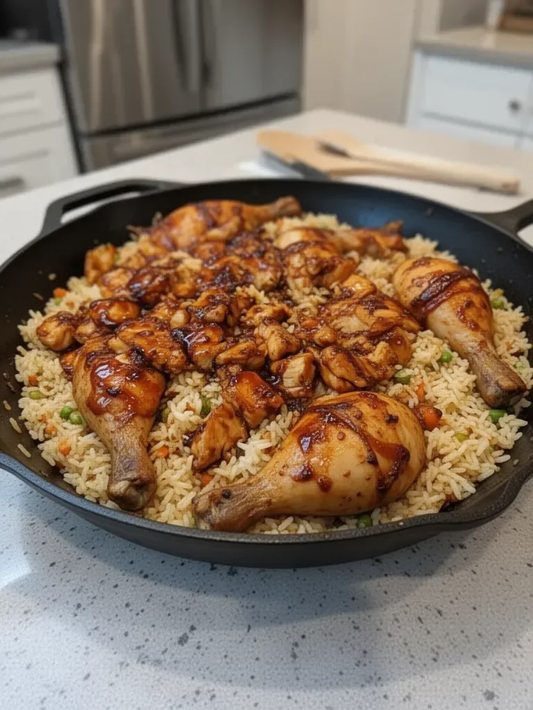 One-Pan Bold Honey BBQ Chicken Rice