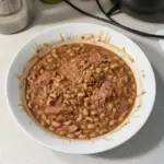 Savory black eyed peas dish garnished with herbs