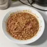 Savory black eyed peas dish garnished with herbs