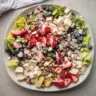 Refreshing Strawberry Chicken Salad with grilled chicken and fresh strawberries.
