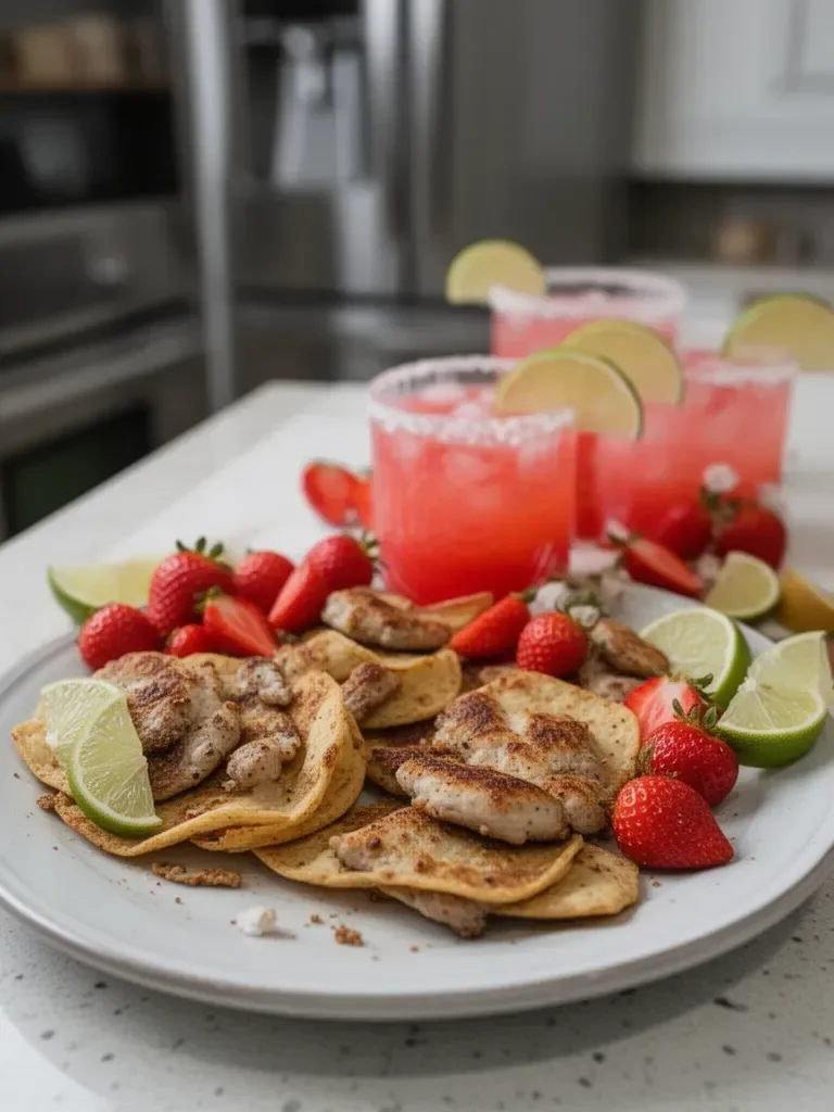 Strawberry Lime Mocktail Margarita