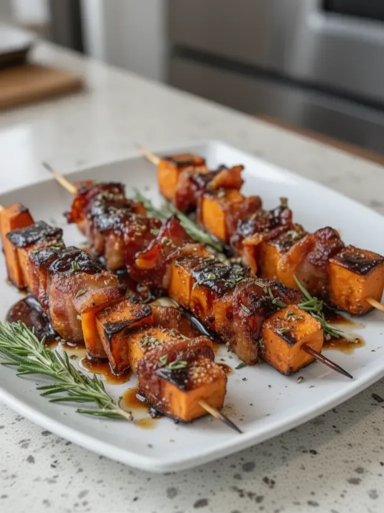 Sweet Potato and Bacon Skewers Recipe – Candied, Crispy & Perfect for Parties