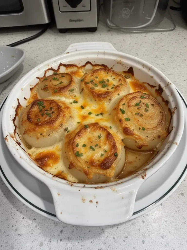 Cheesy baked onions dish inspired by Tennessee's culinary tradition