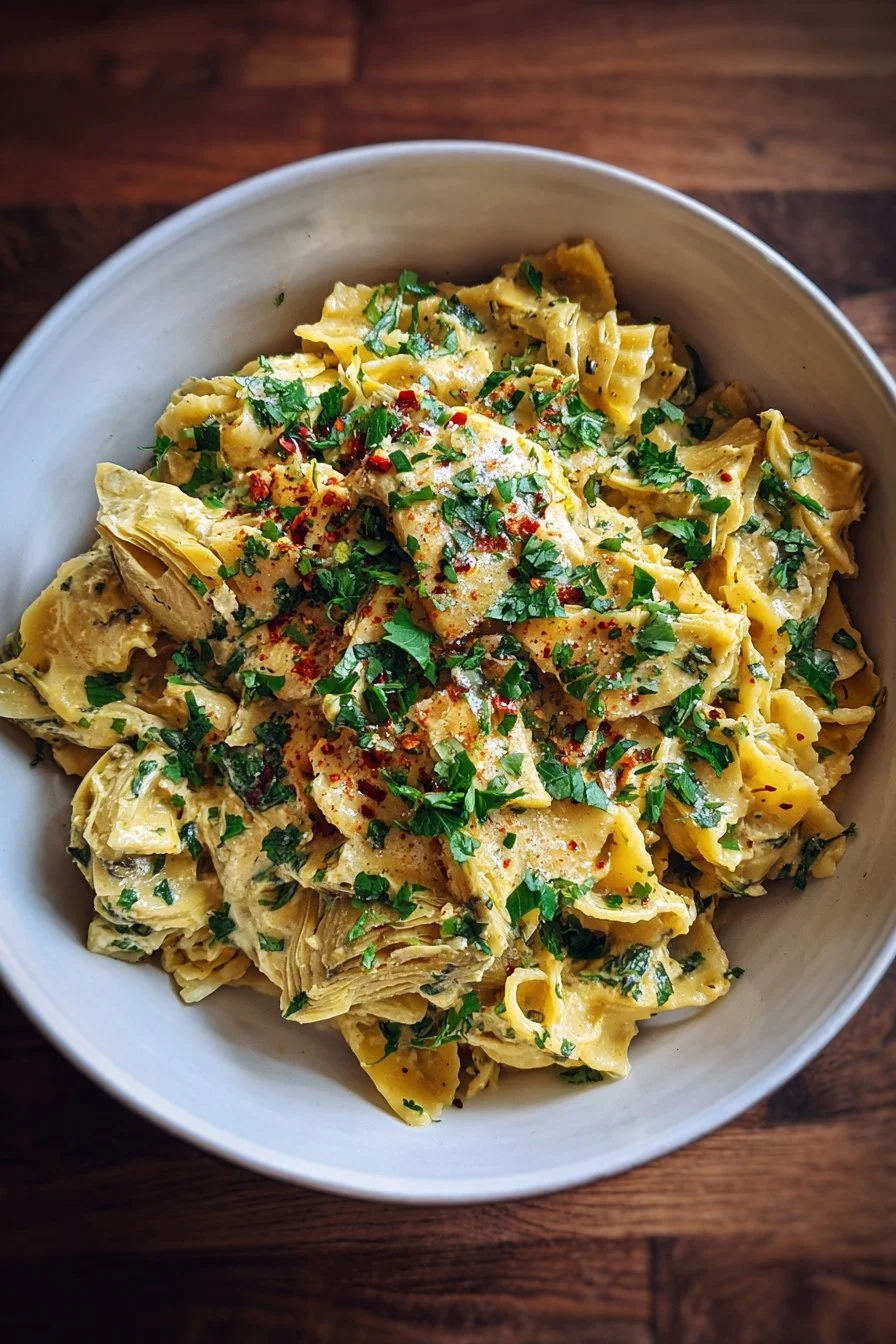 Vegan Lemon Artichoke Pasta