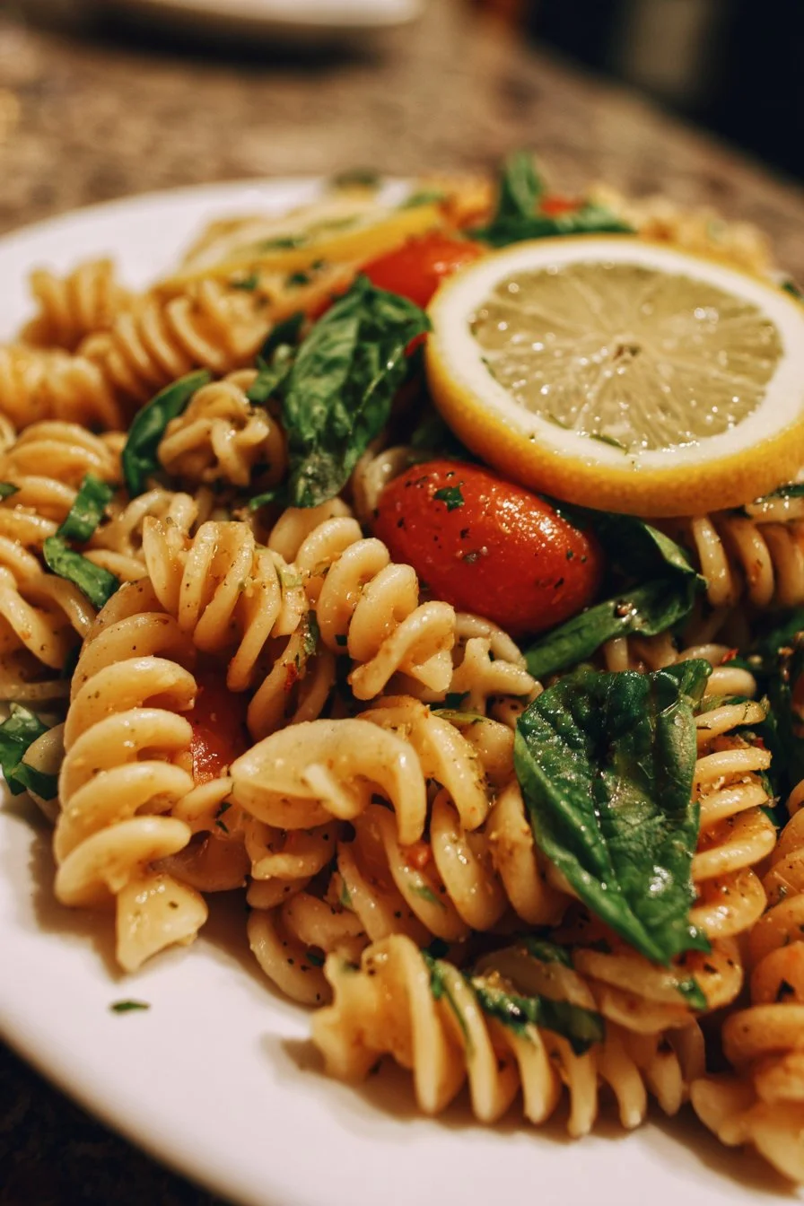 Vegan Lemon Basil Pasta Salad