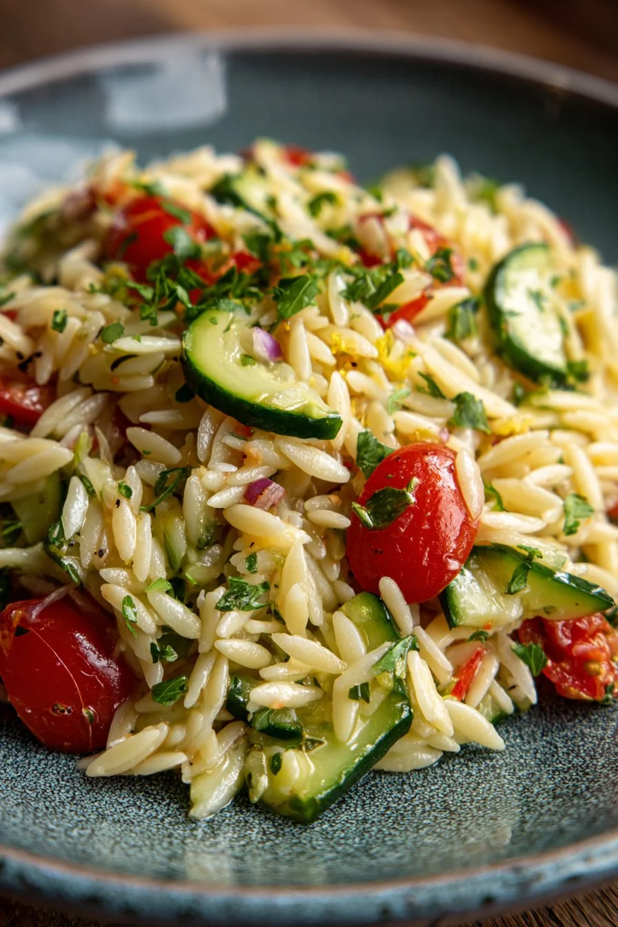 Zesty Cucumber Lemon Orzo Salad