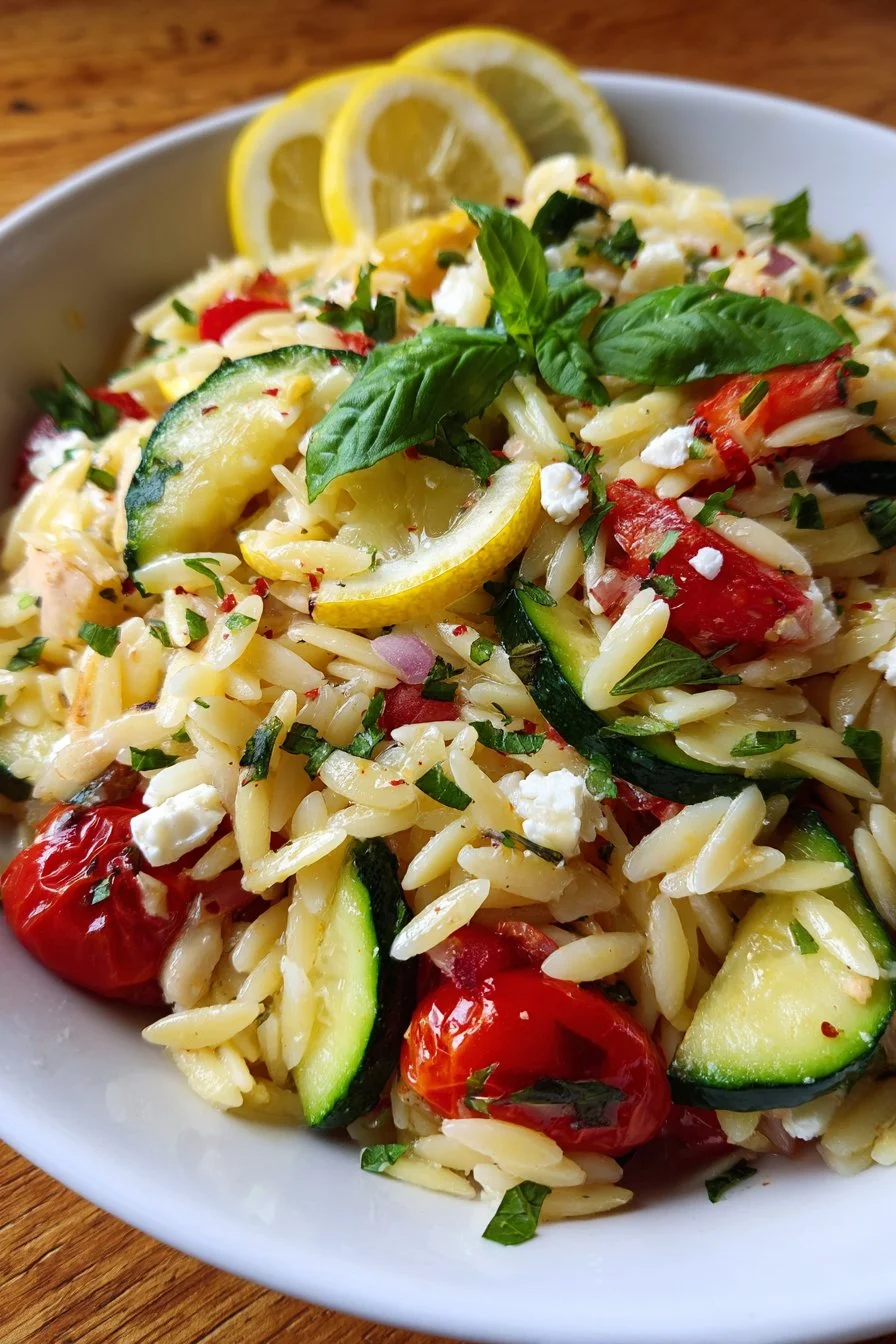 Zesty Lemon Orzo Pasta Salad