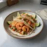 Delicious air fryer shrimp tacos served with fresh toppings