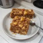 Amish-Style Apple and Cinnamon Baked Oatmeal in a bowl