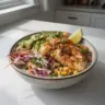 Delicious Baja Fish Taco Bowl with fresh ingredients and vibrant toppings