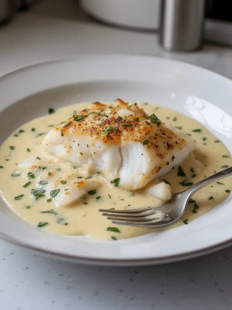 Baked Cod in Coconut Lemon Cream Sauce