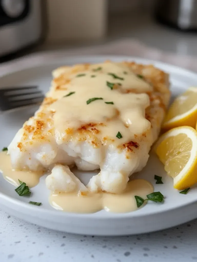 Baked Cod with Mayo and Parmesan