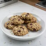 Banana Oatmeal High Protein Breakfast Cookies on a plate