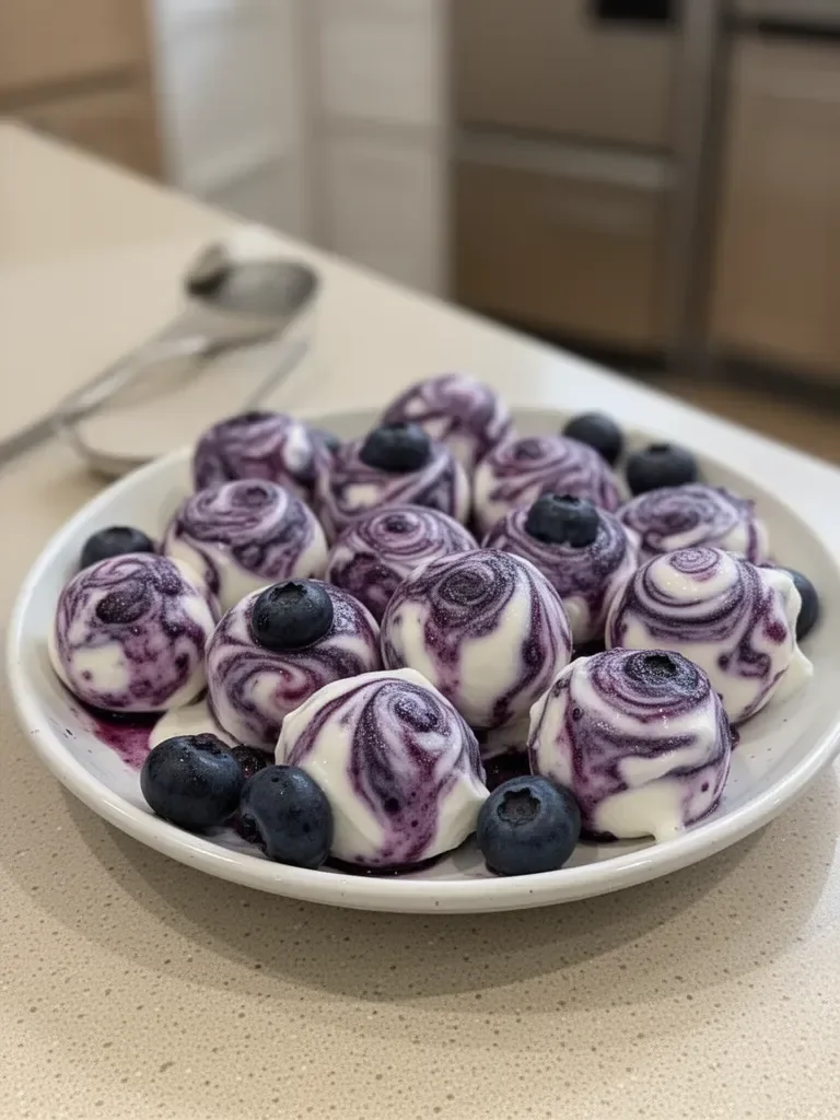 Blueberry Greek Yogurt Bites | Healthy Morning Bites Snack
