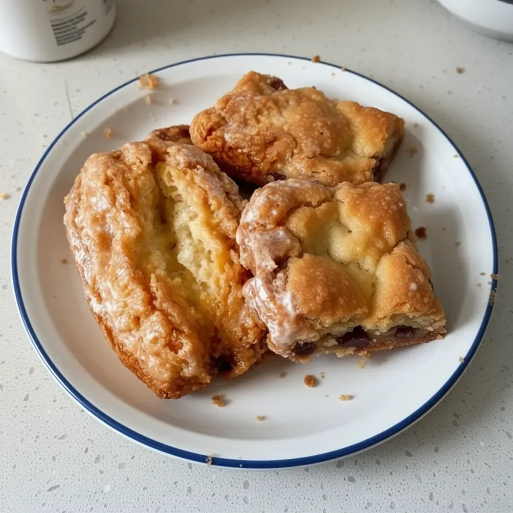 Delicious homemade buttermilk bars with frosting on a plate