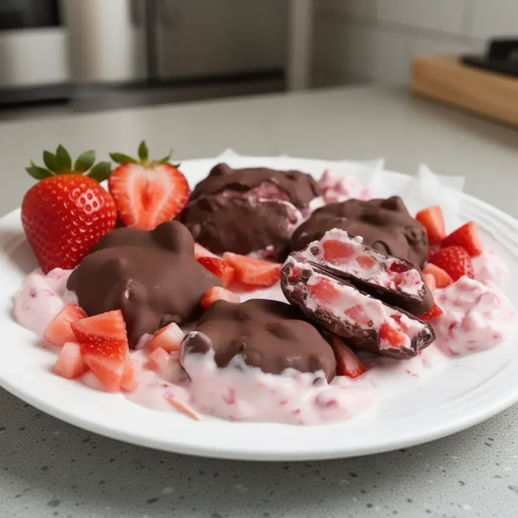 Chocolate Strawberry Yogurt Clusters (Viral Recipe!)