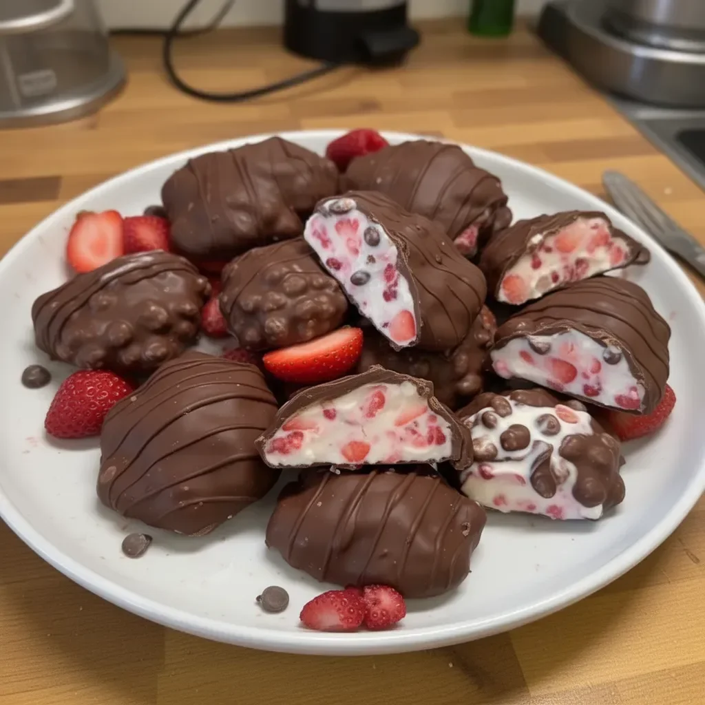 Chocolate Strawberry Yogurt Clusters
