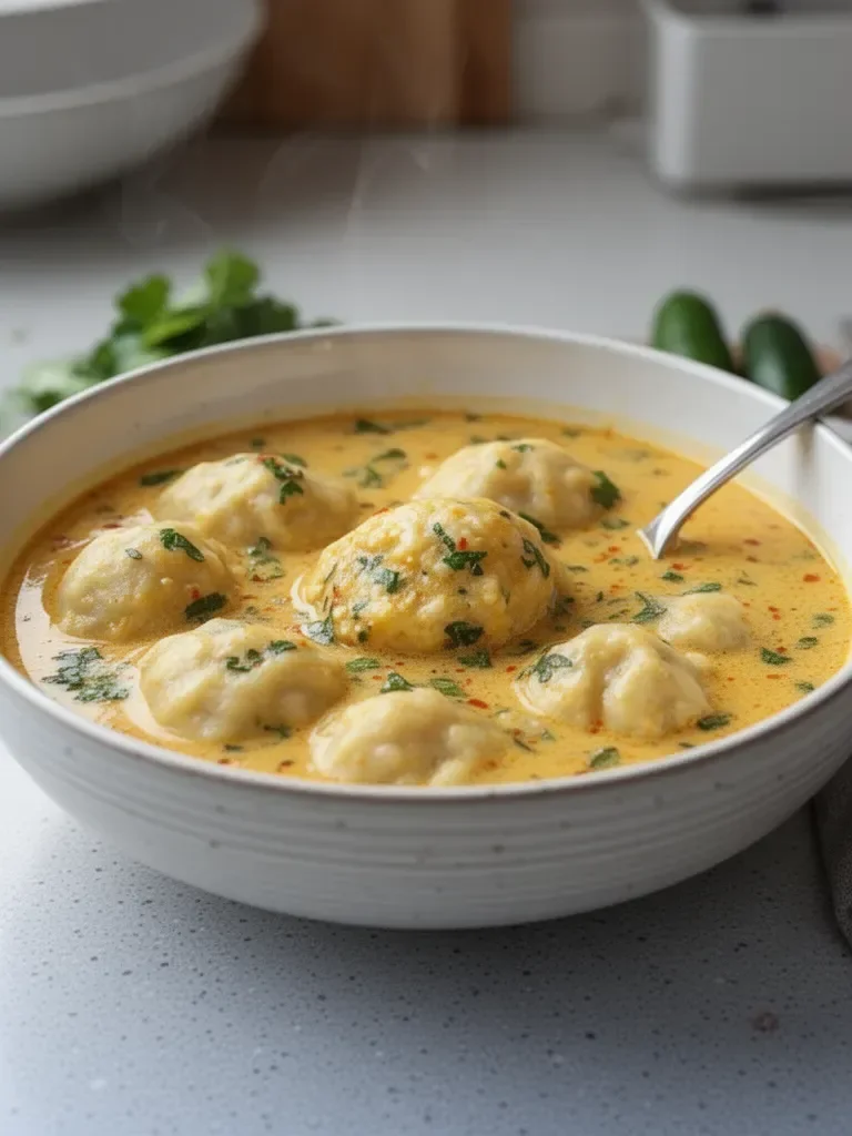 Coconut Curry Soup with Dumplings