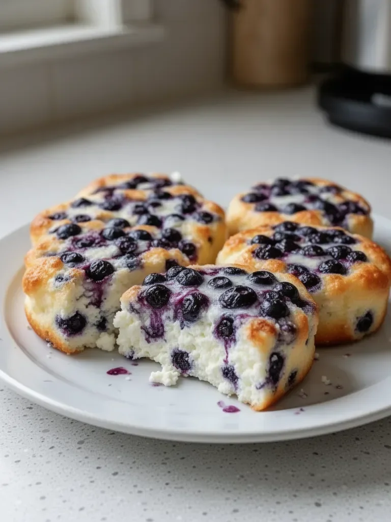 Cottage Cheese Blueberry Cloud Bread: Fluffy, Protein-Packed & Gluten-Free