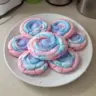 Delicious cotton candy cookies with colorful sprinkles and fluffy texture