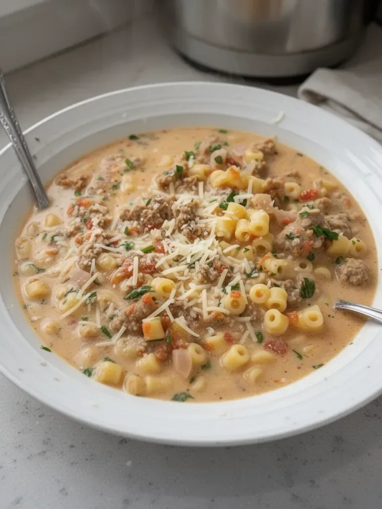Creamy Parmesan Italian Sausage Soup
