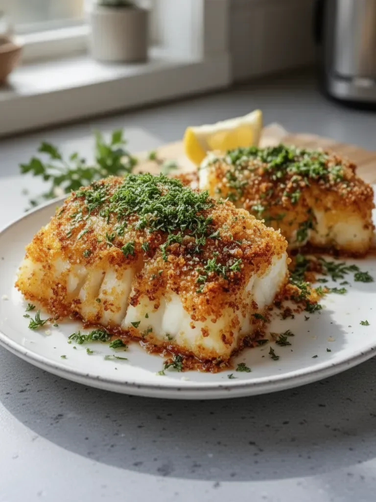 Crispy Air Fryer Parmesan Cod