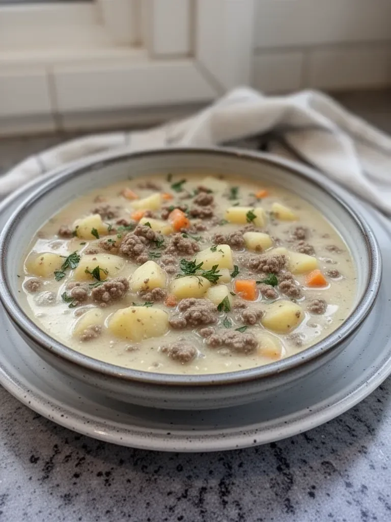 Delicious Hamburger Potato Soup