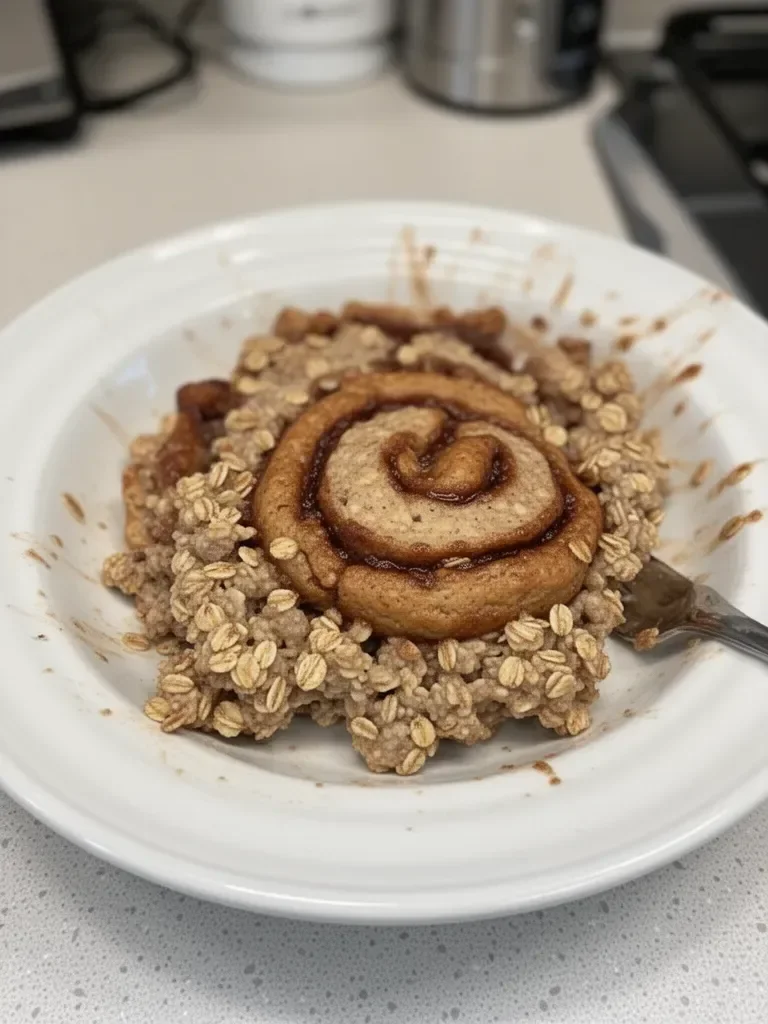Easy Cinnamon Roll Baked Oatmeal