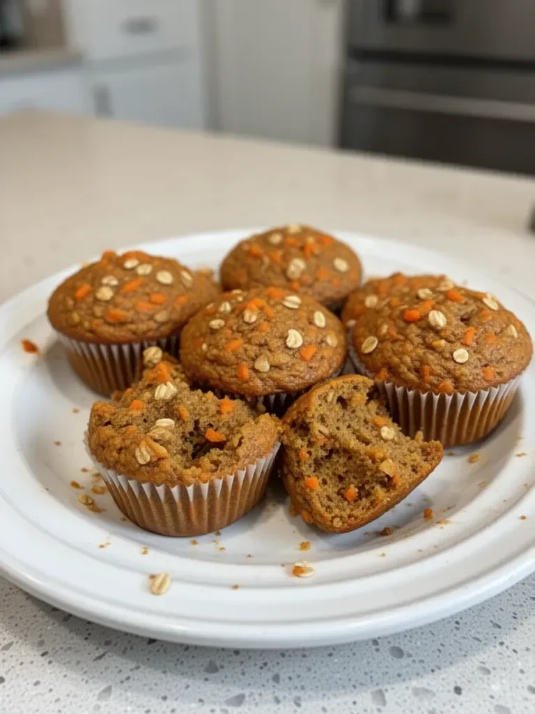 Easy One-Bowl Carrot Oatmeal Muffins