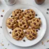 Delicious easy peanut butter chocolate chip cookies on a plate