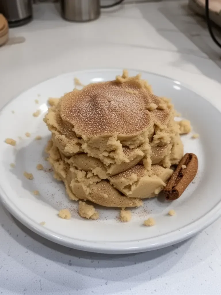 Edible eggless snickerdoodle cookie dough