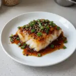 Ginger Soy Glazed Cod served with vegetables in a bowl