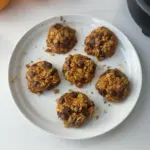 Gluten Free Pumpkin Oatmeal Cookies on a rustic plate