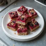 Homemade healthy breakfast bars with nuts and fruits