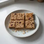 Healthy oatmeal breakfast bars made with nut butter for a nutritious snack