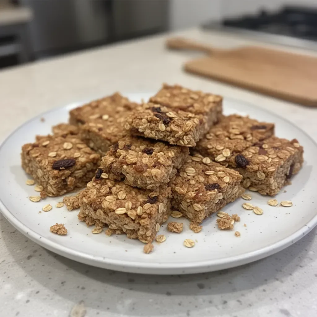 Healthy Oatmeal Breakfast Bars with Nut Butter