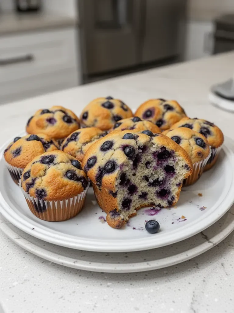 High Protein Blueberry Muffins